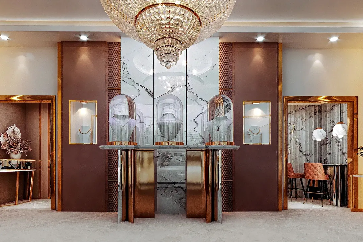 Dark Premium Jewelry Lounge full project view