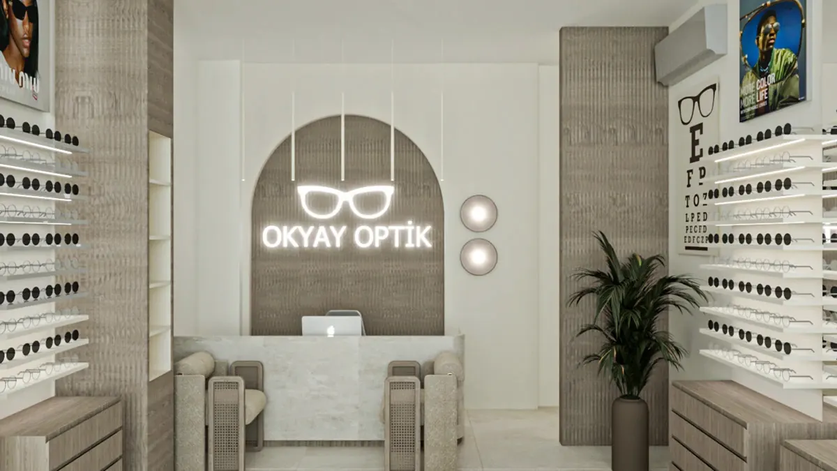 Compact Bright Optical Retail Store full optical store interior