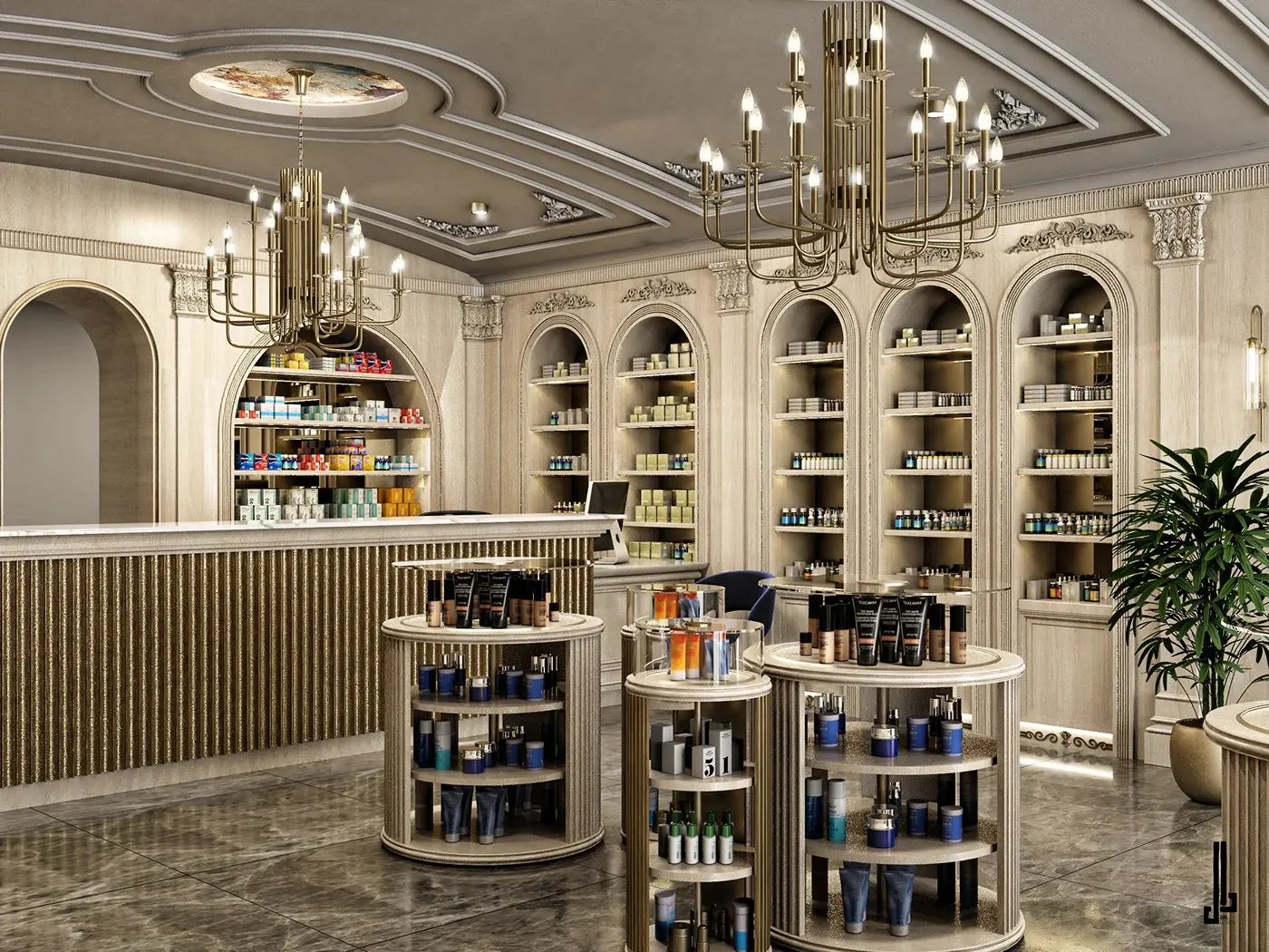 Clean White Pharmacy Store full project view