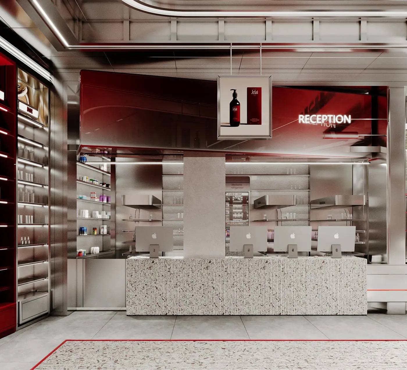 Pharmacy Consultation Counter Store full project view