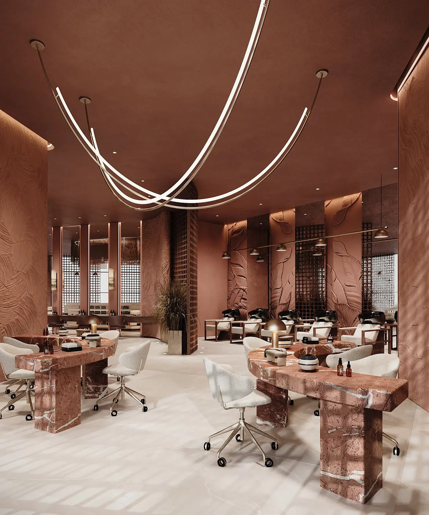 Compact Beauty Studio Layout full project view