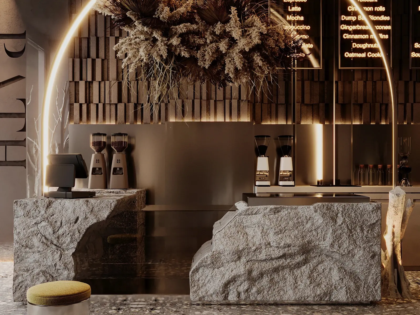 Compact Bakery Display Cafe full project view