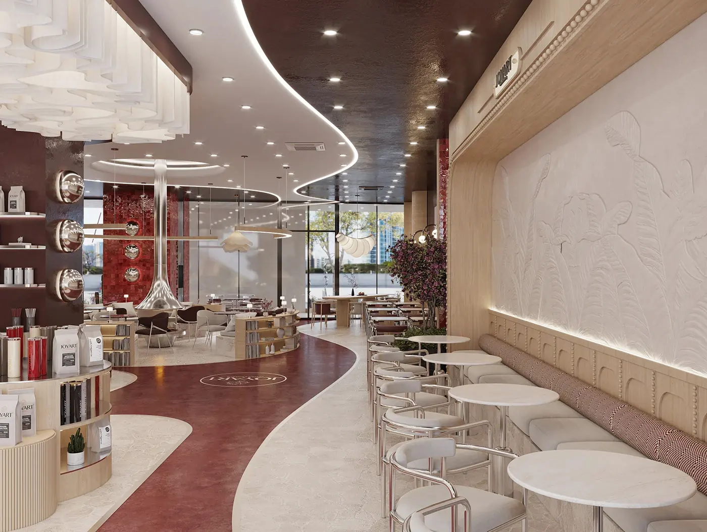 Modern Dessert Cafe Interior fixture detail