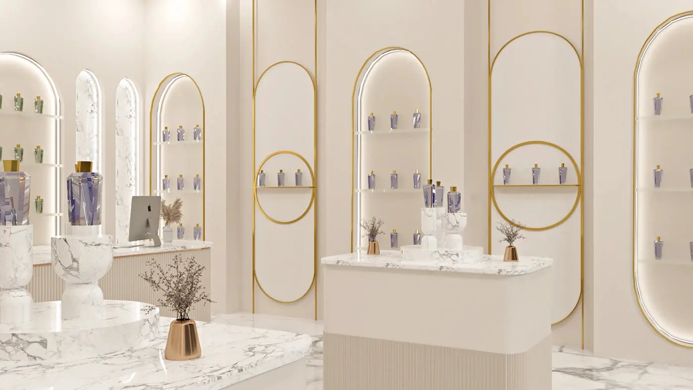 Luxury Perfume Boutique fixture detail