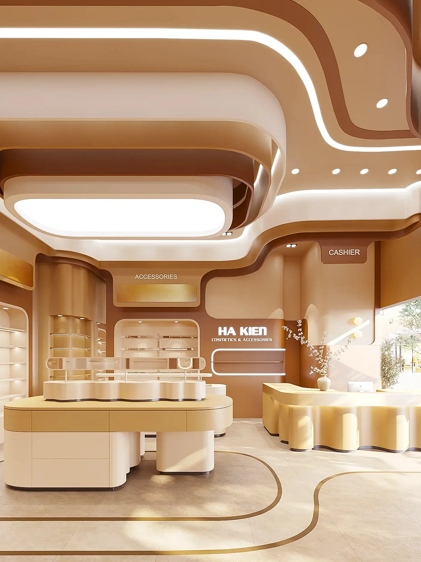 Modern Beauty Consultation Shop fixture detail