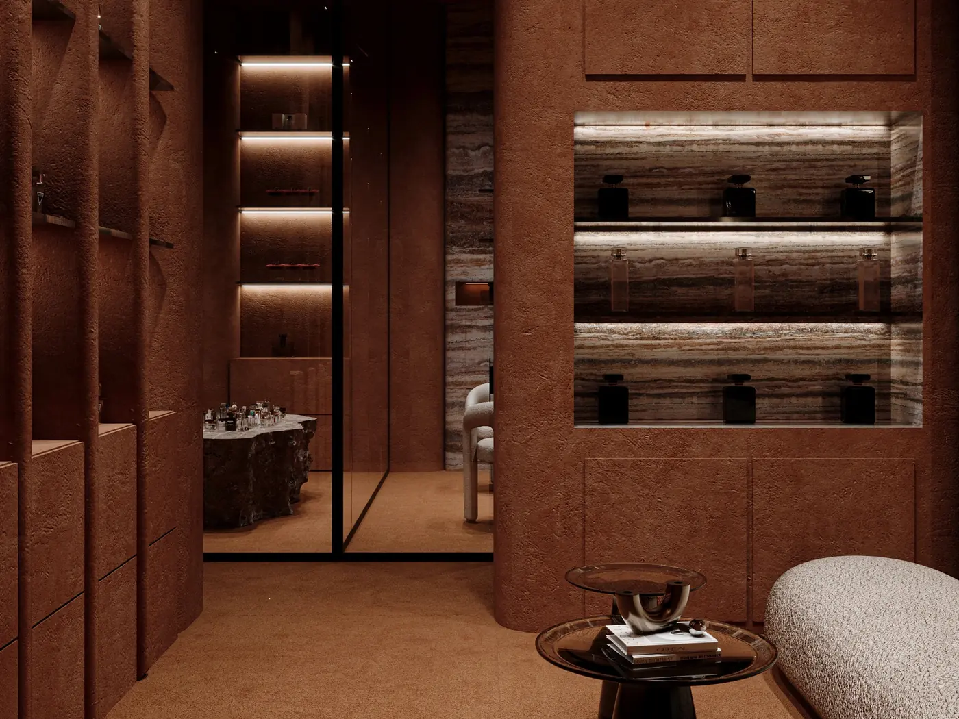 Natural Skincare Retail Space fixture detail