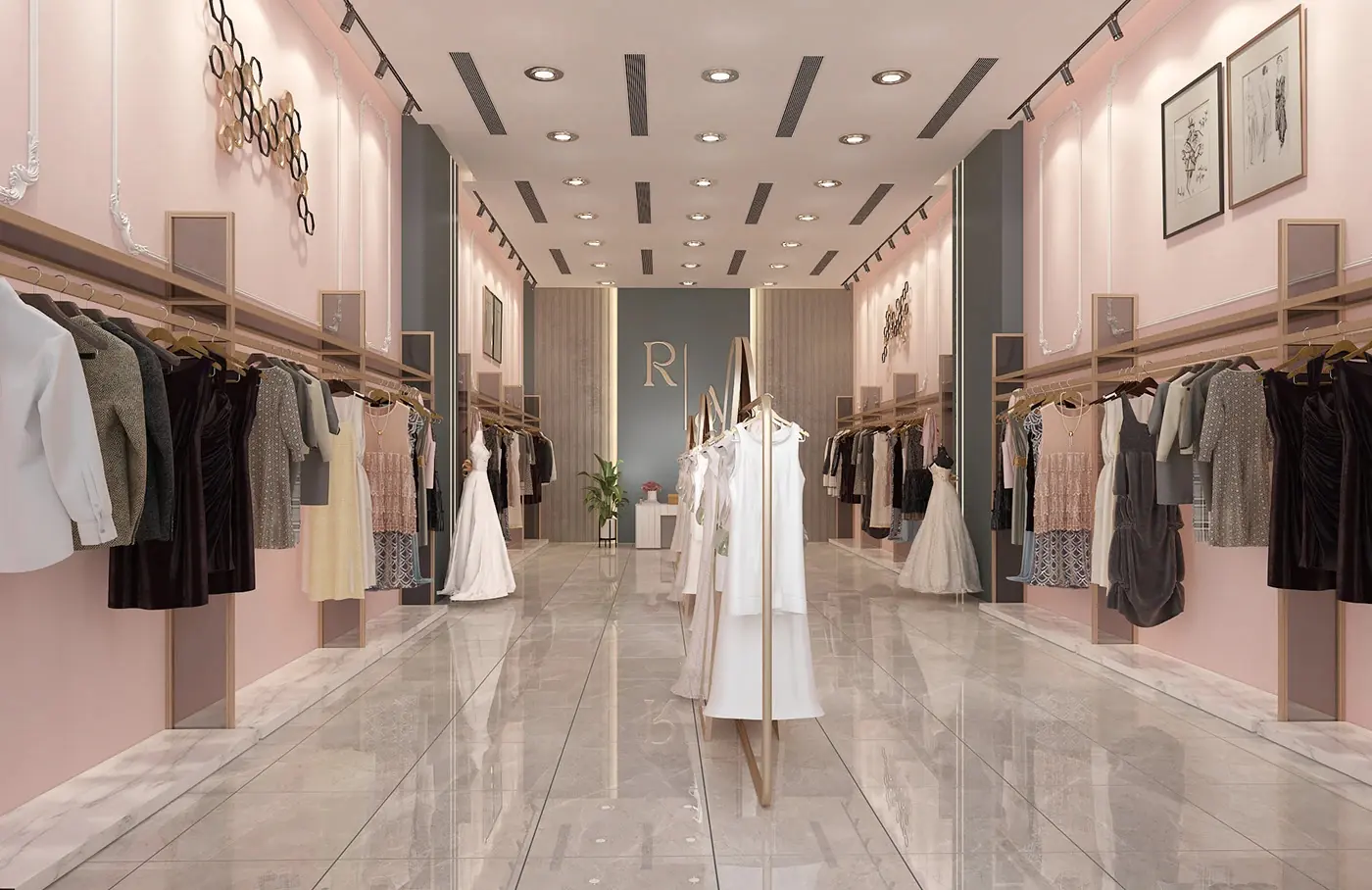 Luxury Womenswear Boutique fixture detail