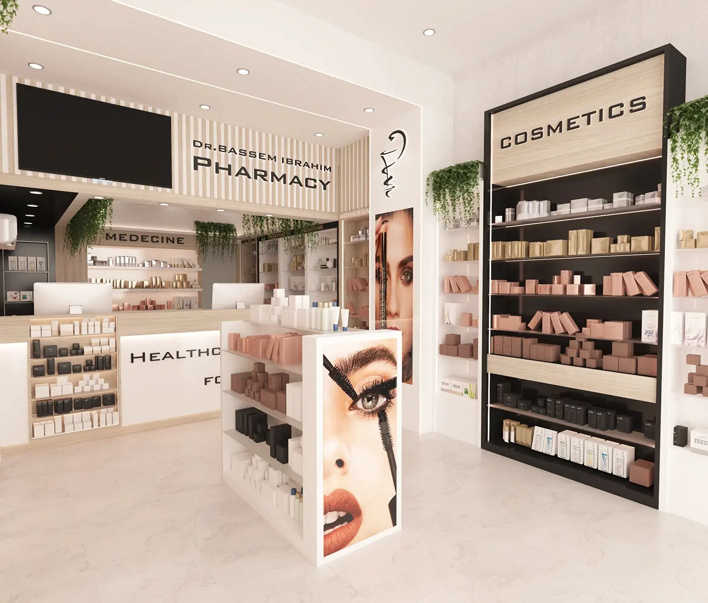 Modern Clinic Pharmacy Space fixture detail