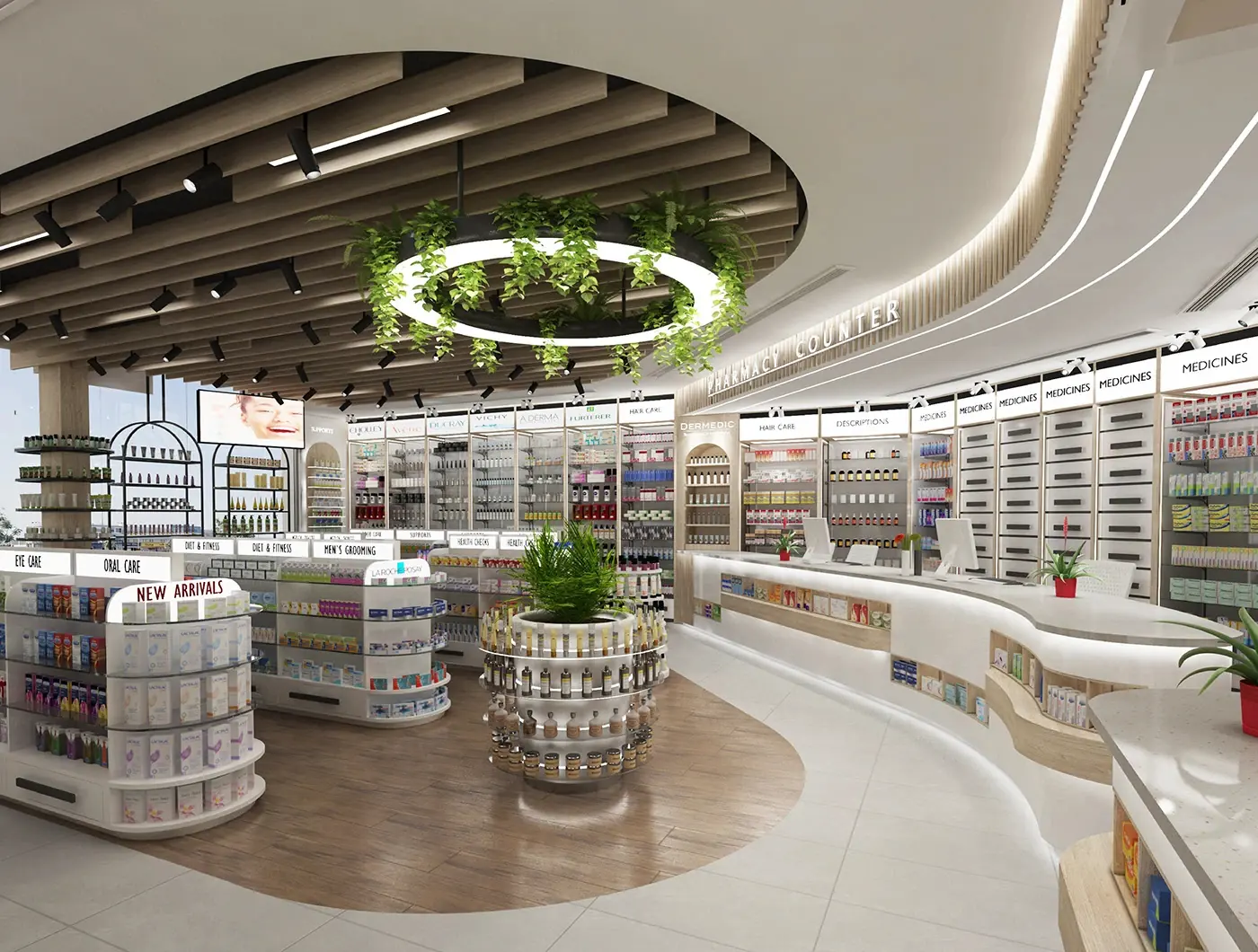 Natural Health Care Store fixture detail