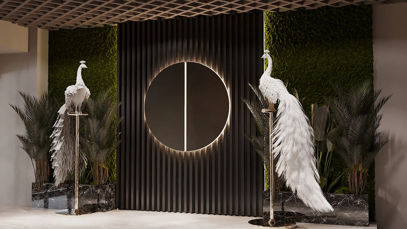 Luxury Bar and Lounge Space fixture detail
