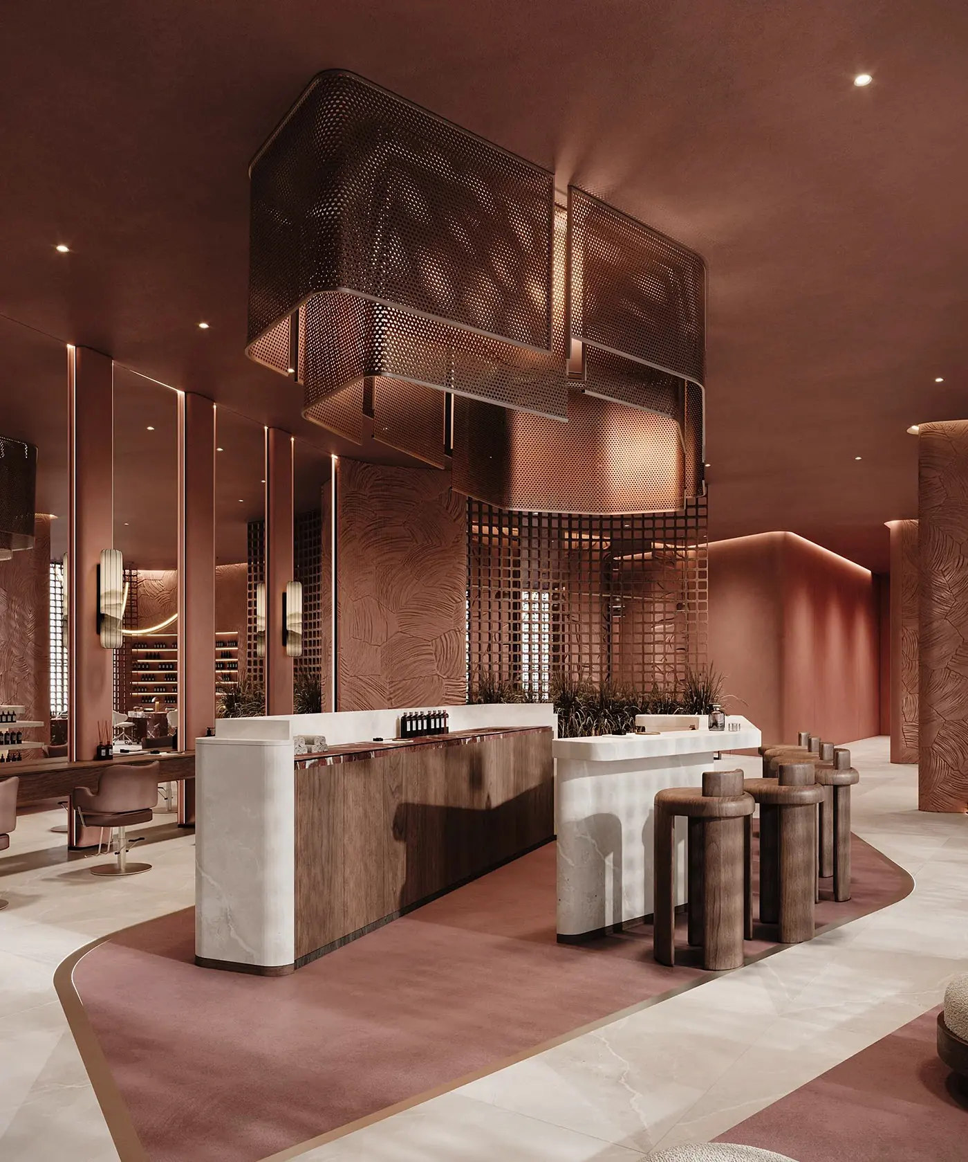 Compact Beauty Studio Layout fixture detail