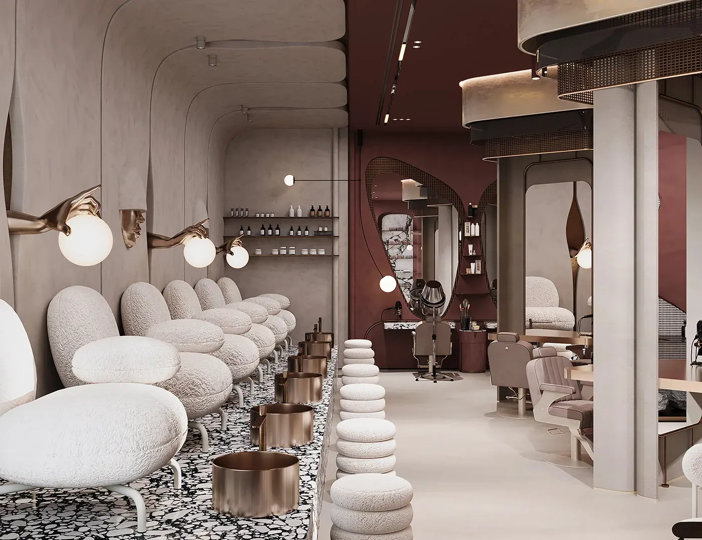 Premium Nail and Beauty Salon fixture detail