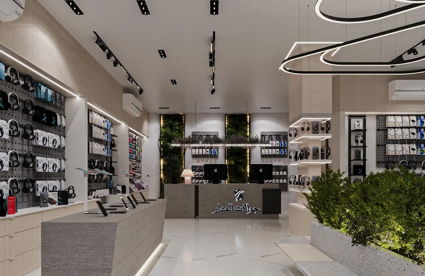 Clean Smartphone Experience Store fixture view