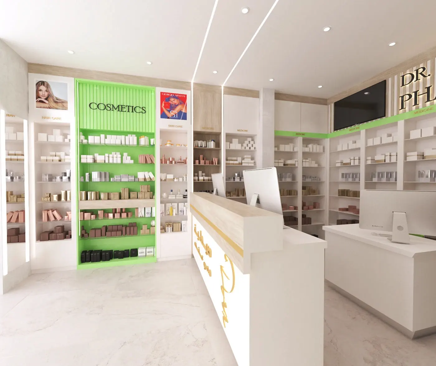 Bright Medical Supply Shop fixture view