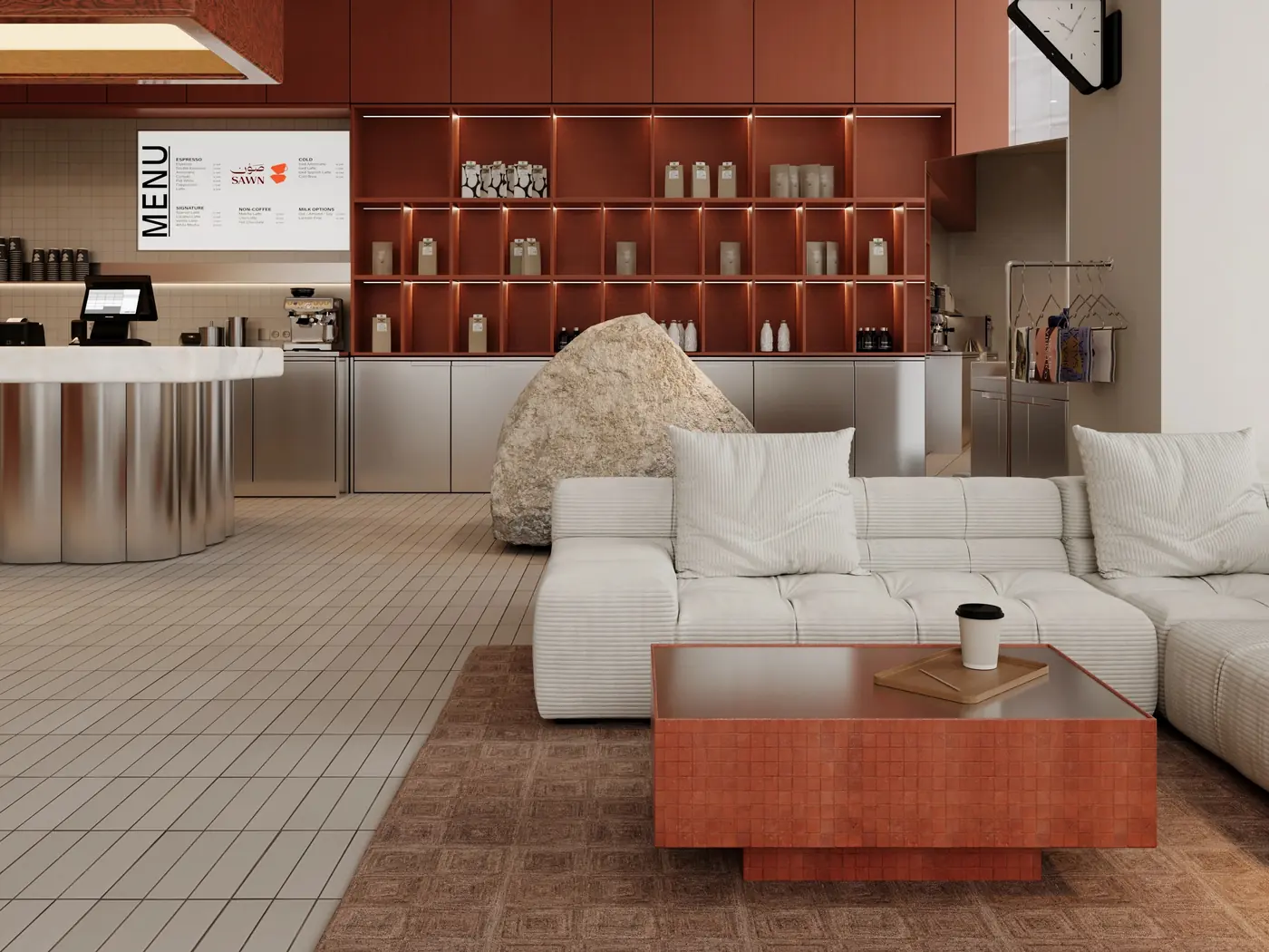 Urban Black Coffee Retail Bar fixture view