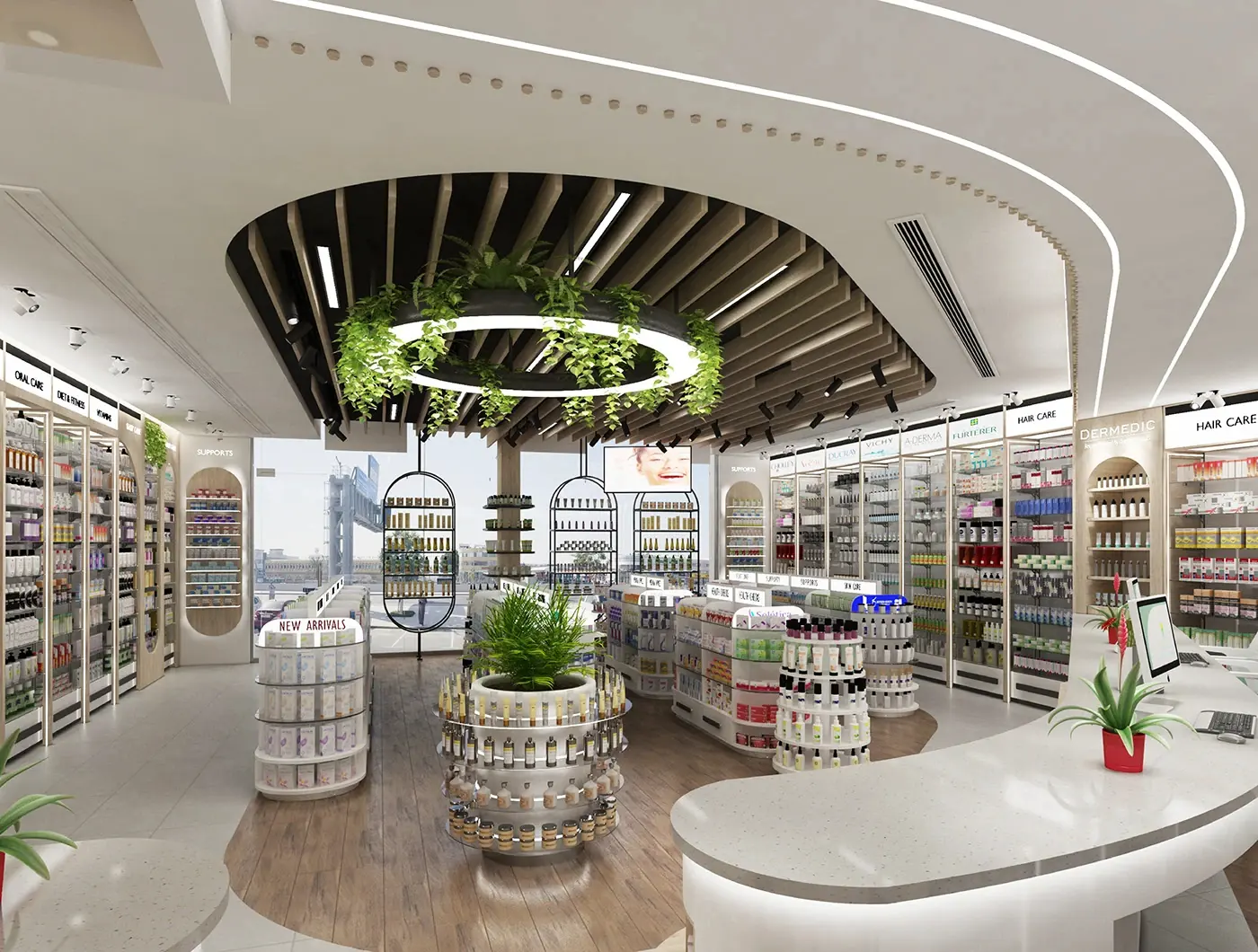 Natural Health Care Store fixture view