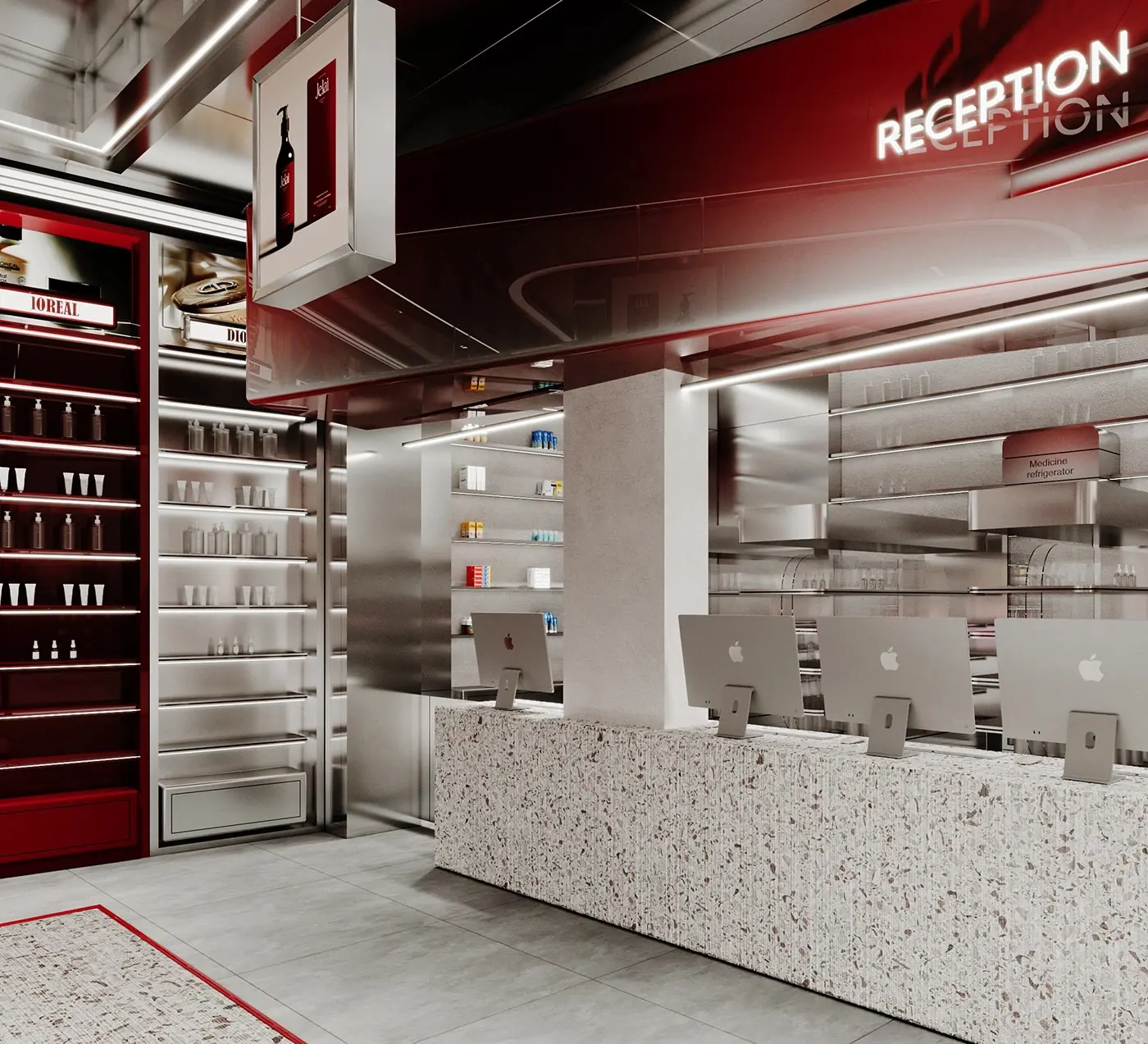 Pharmacy Consultation Counter Store fixture view