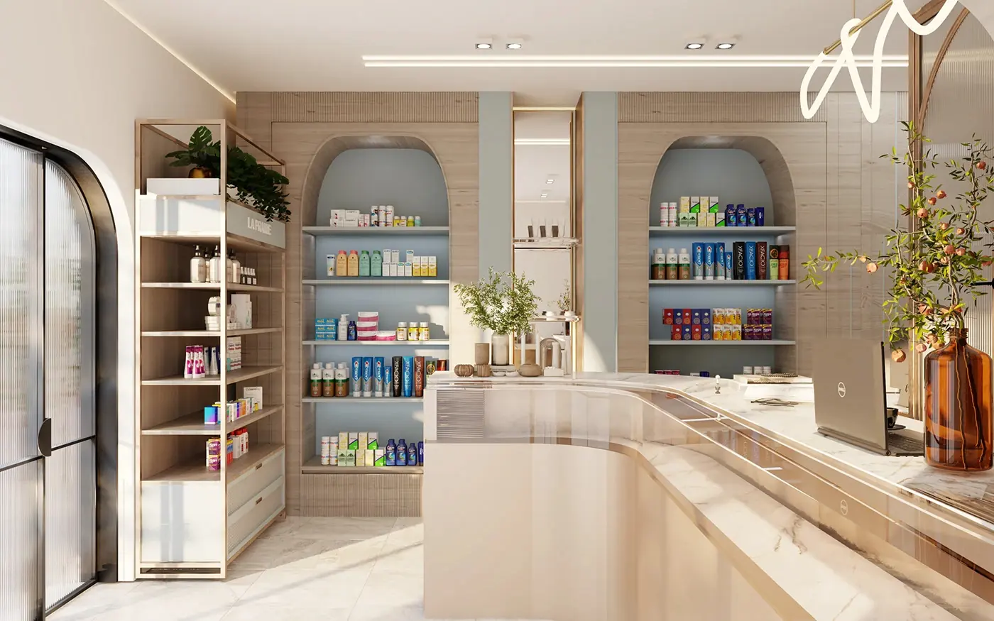 Premium Wellness Retail Store fixture view