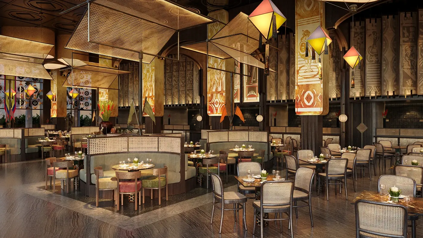 Boutique Hotel Dining Area fixture view