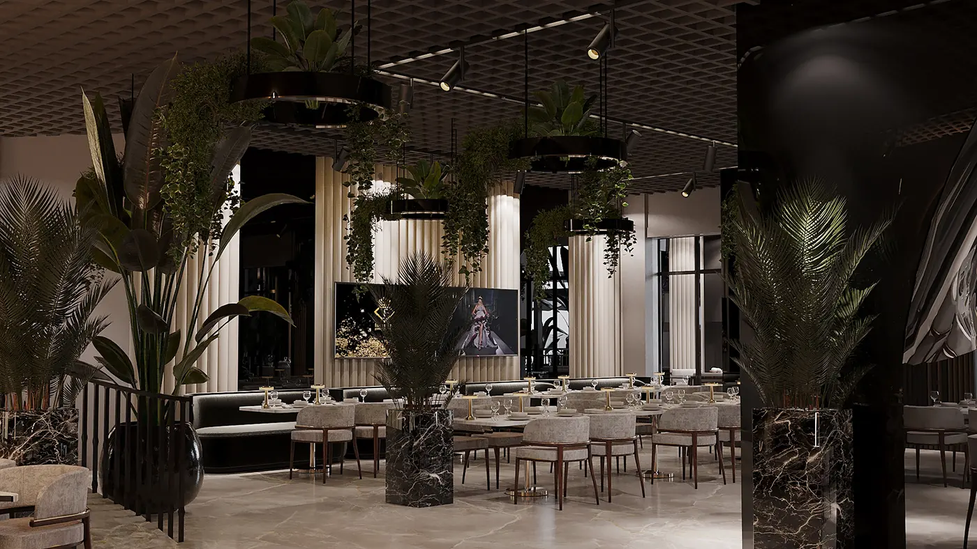 Luxury Bar and Lounge Space fixture view