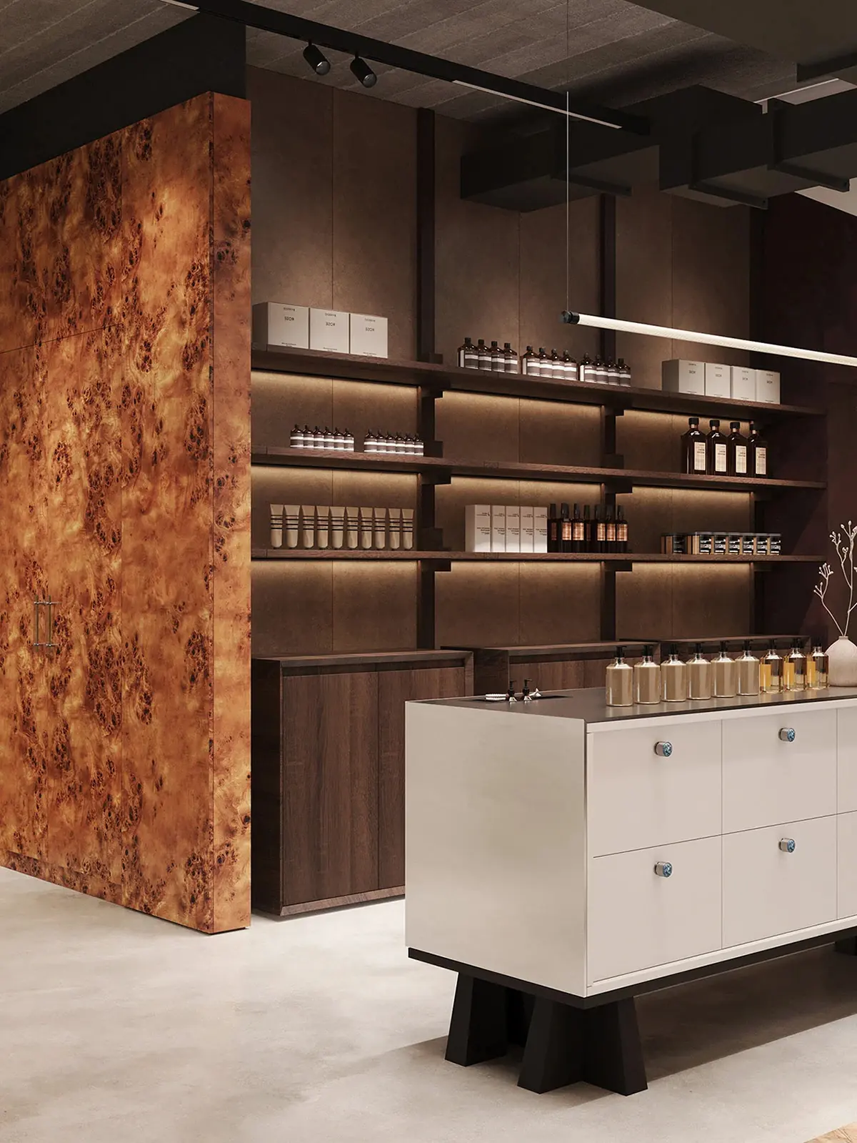 Fashion Hair Salon Retail Wall fixture view