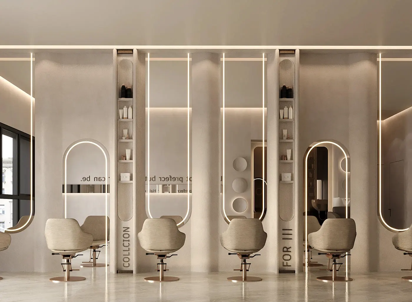 Luxury Salon Lounge Interior fixture view