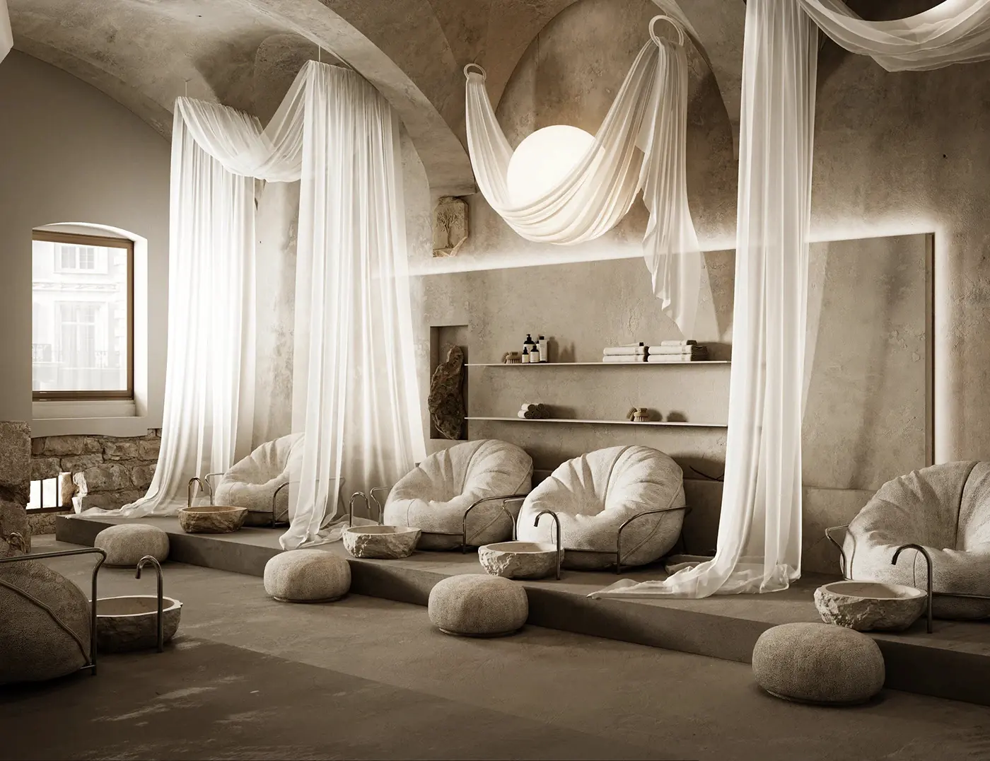 Vintage Wellness Salon Interior fixture view