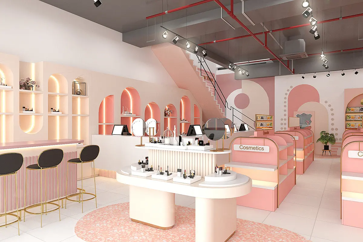Soft Pink Beauty Retail Store customer experience