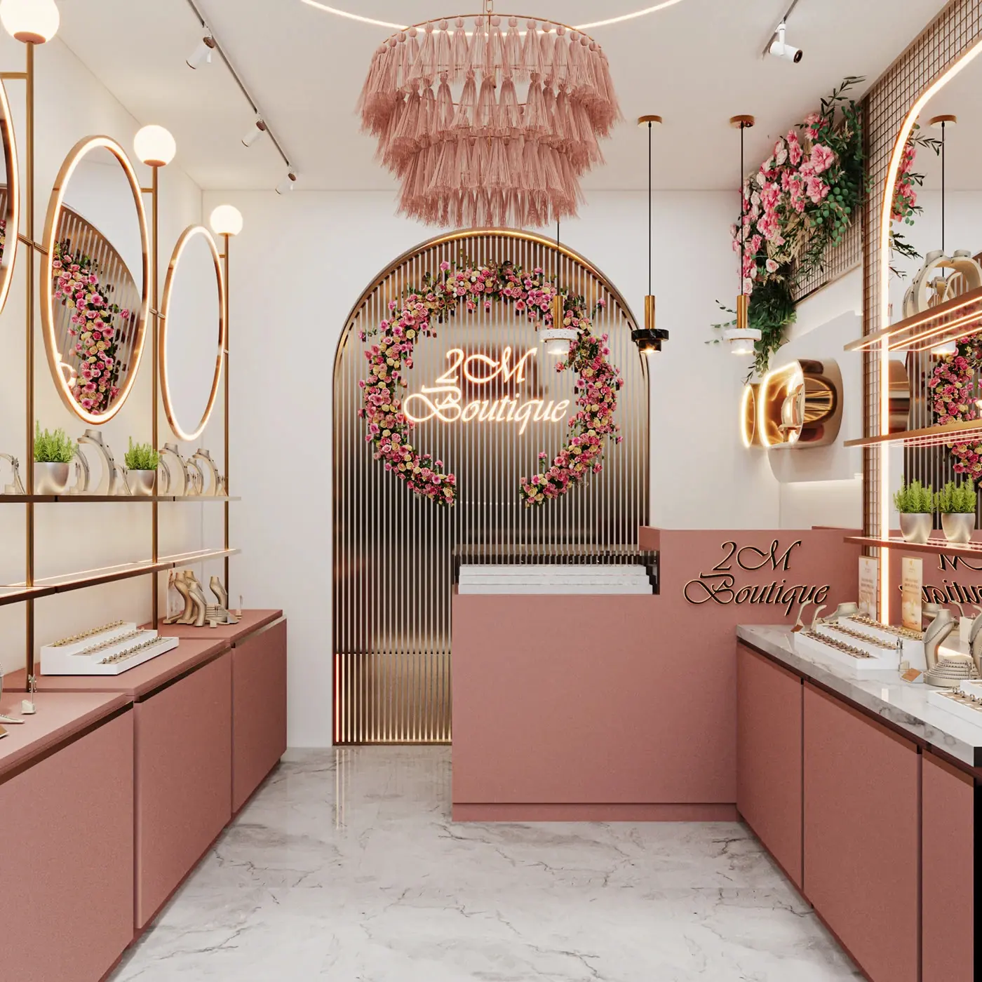 Luxury Gold Jewelry Boutique customer experience