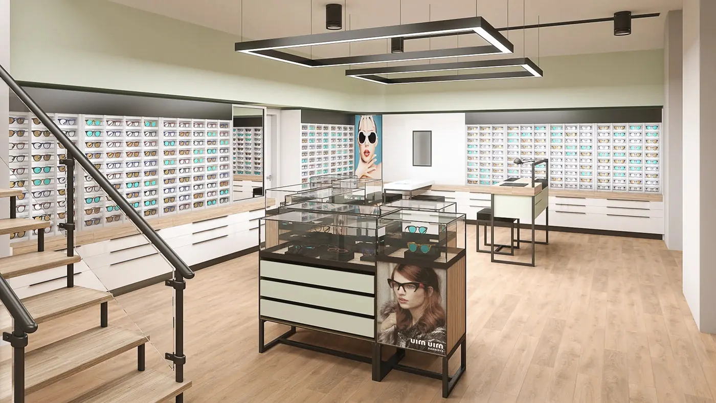 Modern Duplex Optical Flagship Store customer experience
