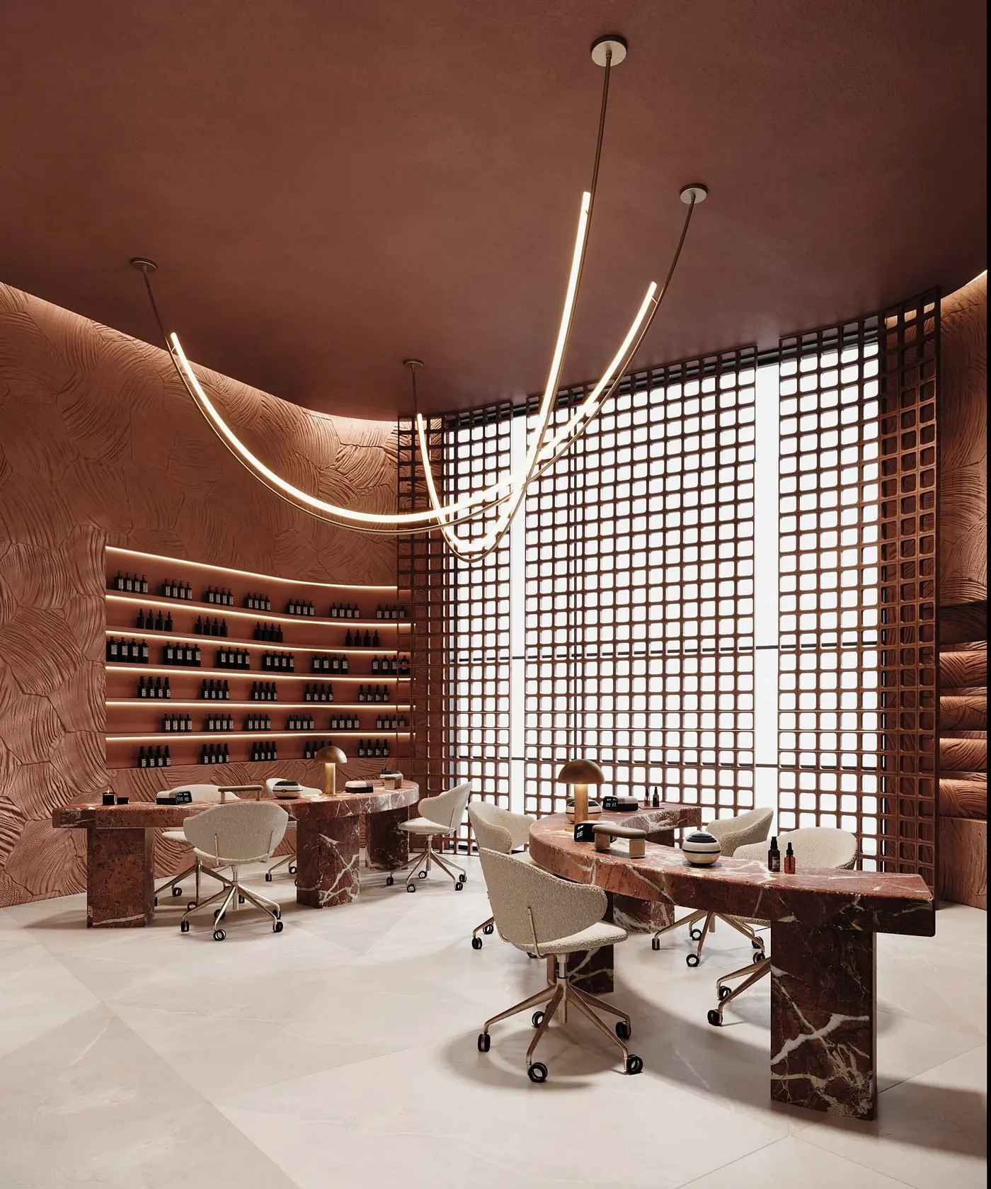 Compact Beauty Studio Layout customer experience