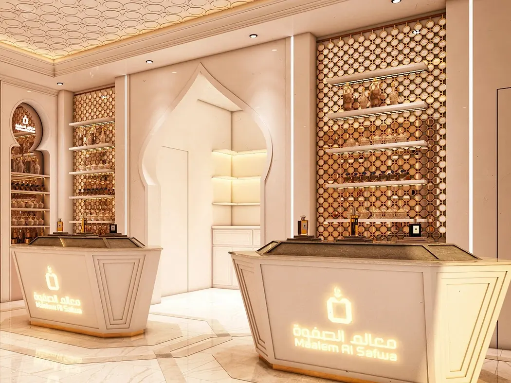 Compact Cosmetics Counter Store feature display