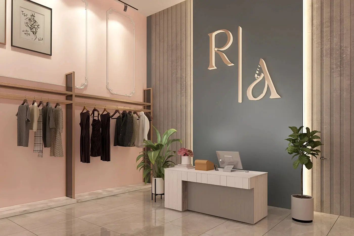 Luxury Womenswear Boutique feature display