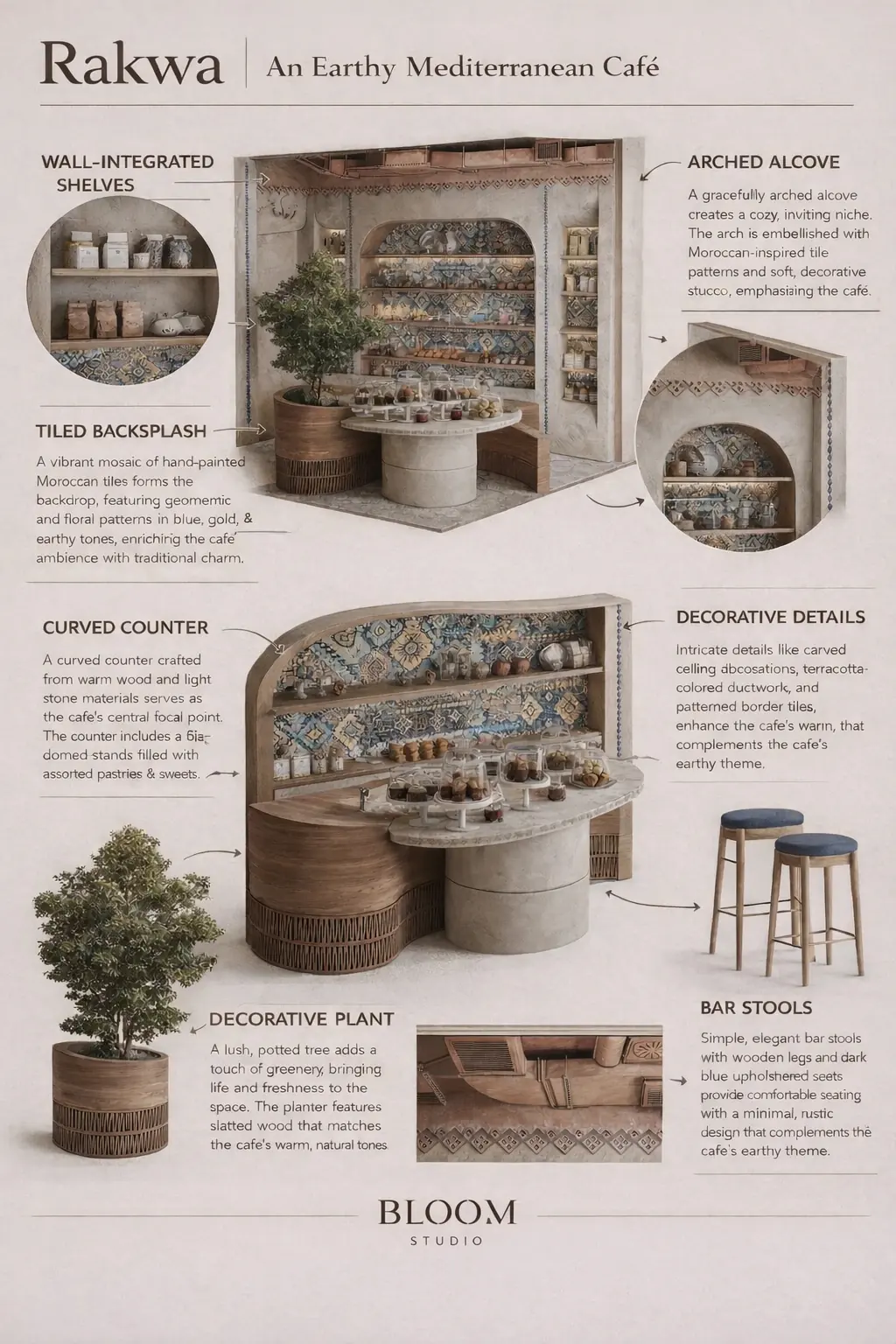 Natural Green Cafe Seating feature display