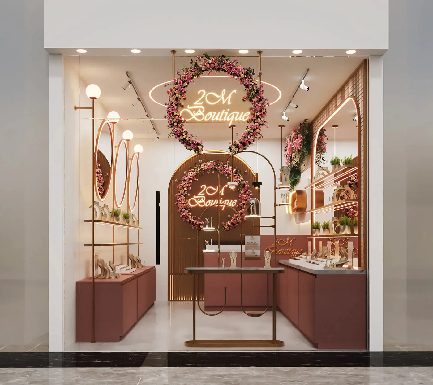 Luxury Gold Jewelry Boutique feature display