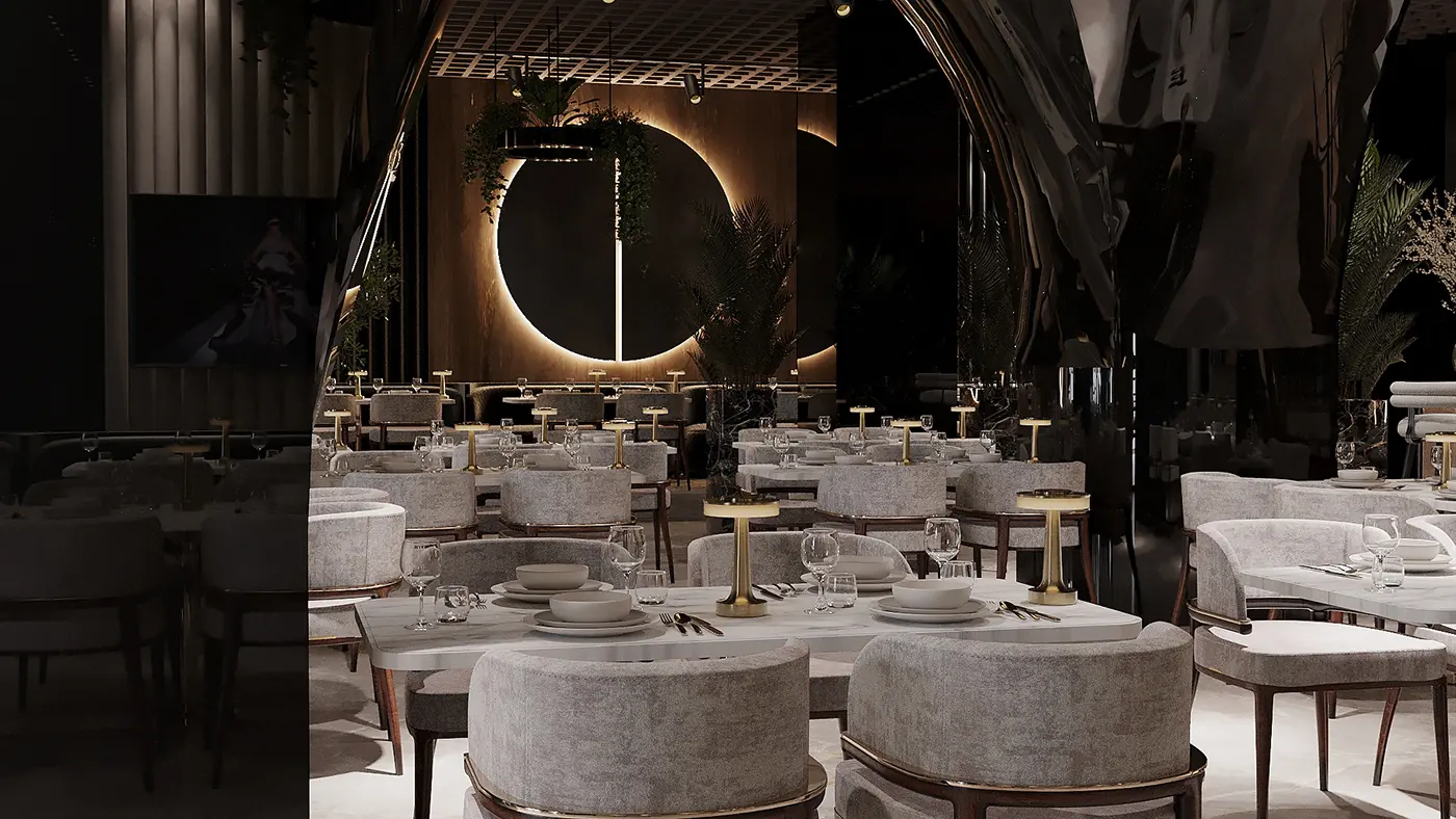 Luxury Bar and Lounge Space feature display