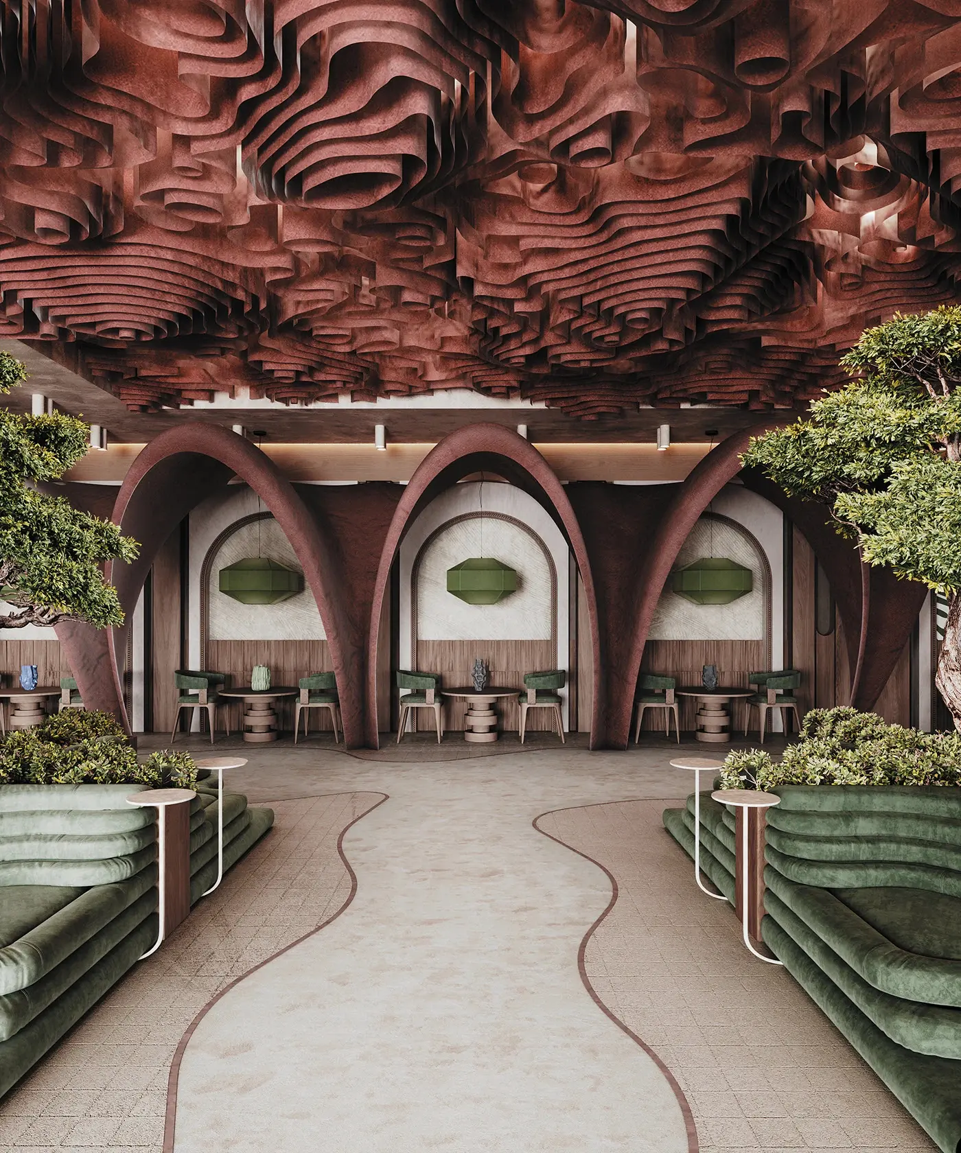 Premium Hotel Reception Lobby feature display