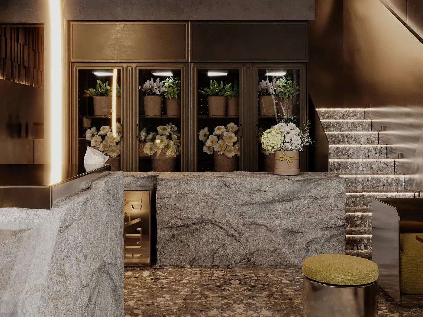 Compact Bakery Display Cafe feature display