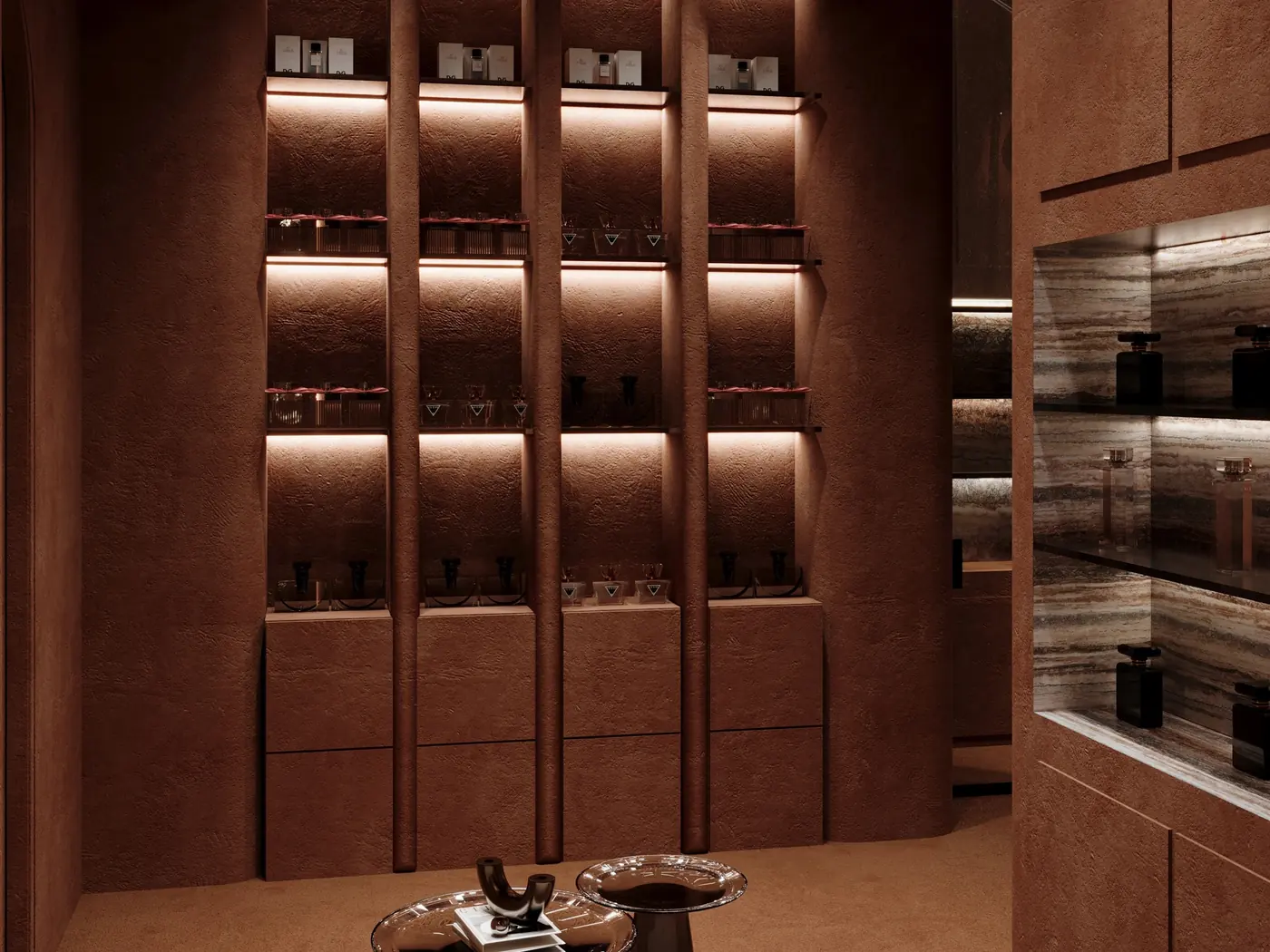 Natural Skincare Retail Space fixture view