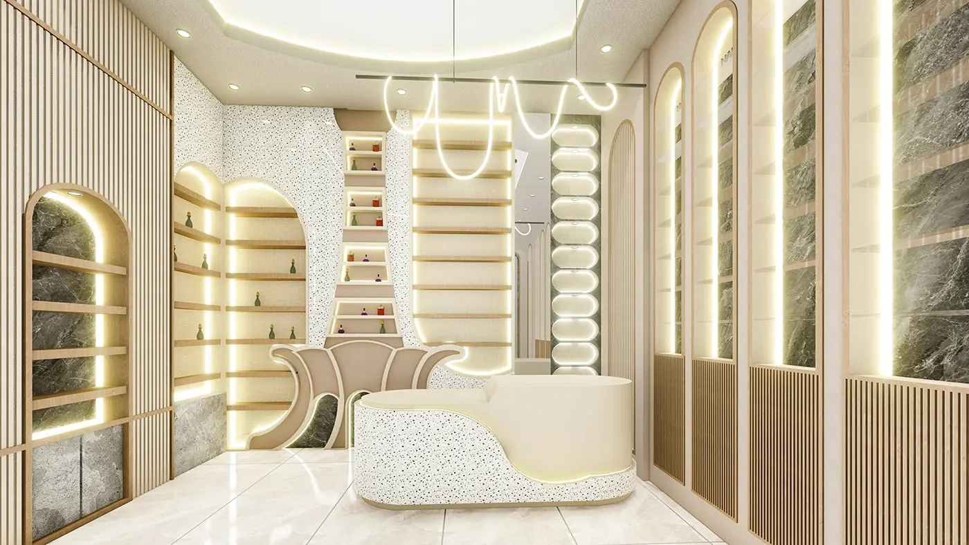 Premium Fragrance Display Gallery fixture view