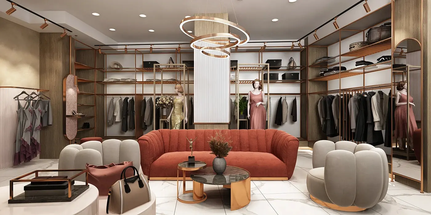 Compact Apparel Retail Store fixture view