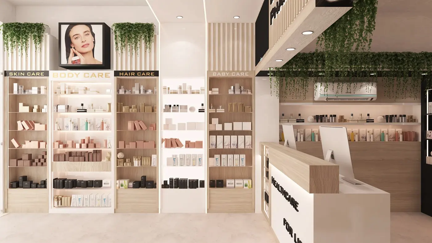 Modern Clinic Pharmacy Space fixture view
