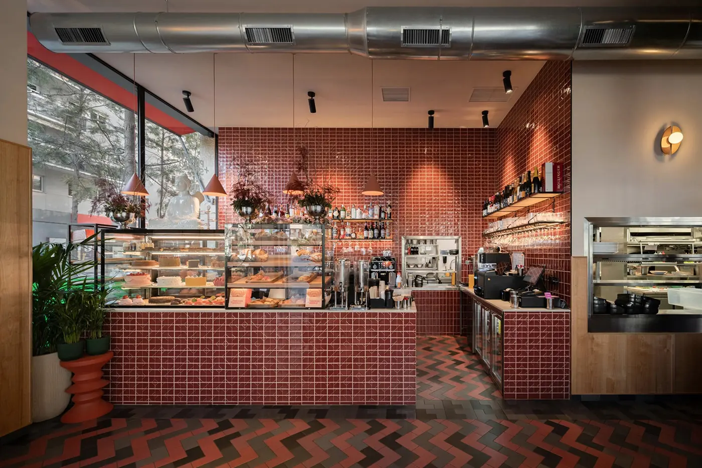 Modern Buffet Service Restaurant fixture view