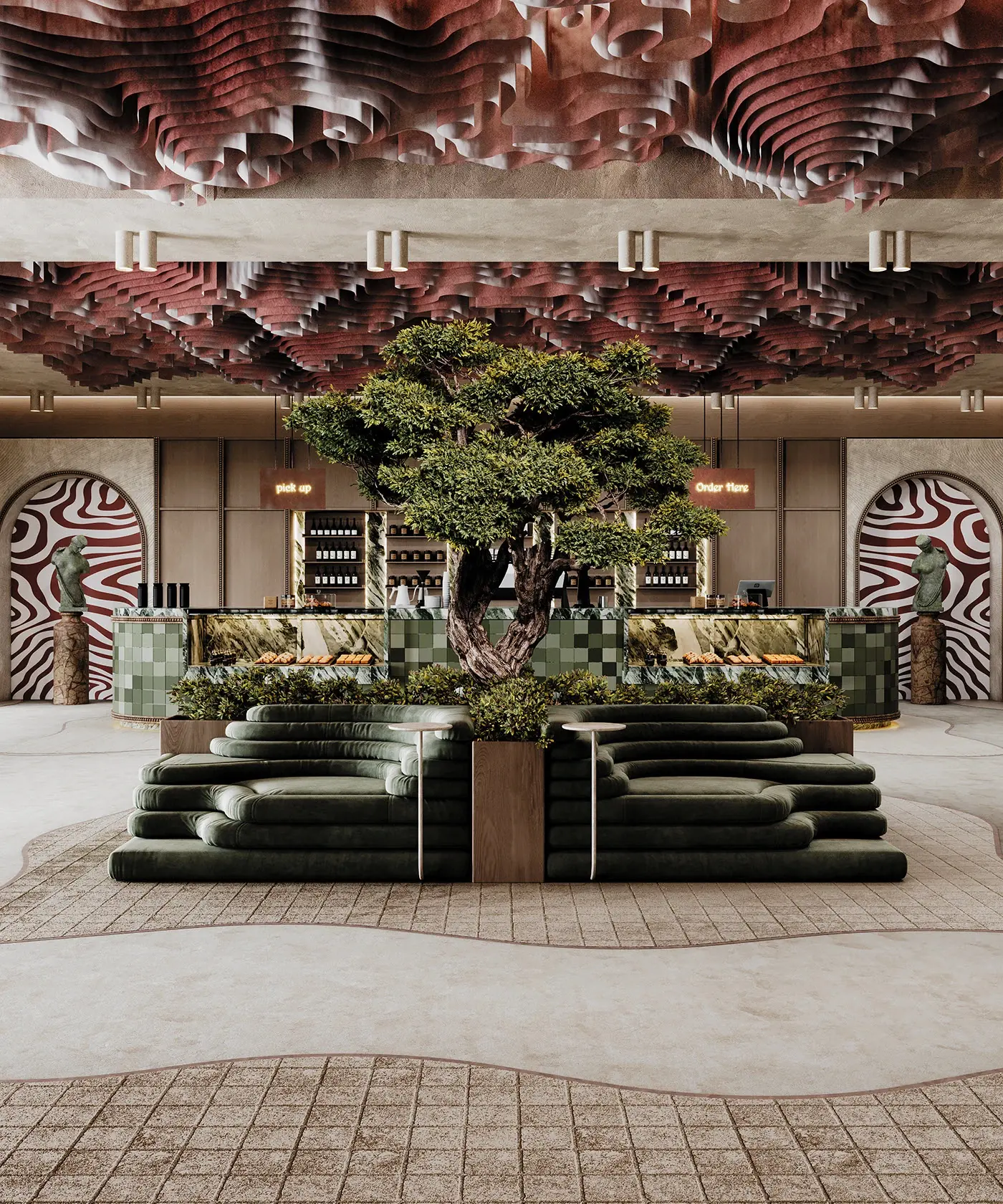 Premium Hotel Reception Lobby fixture view