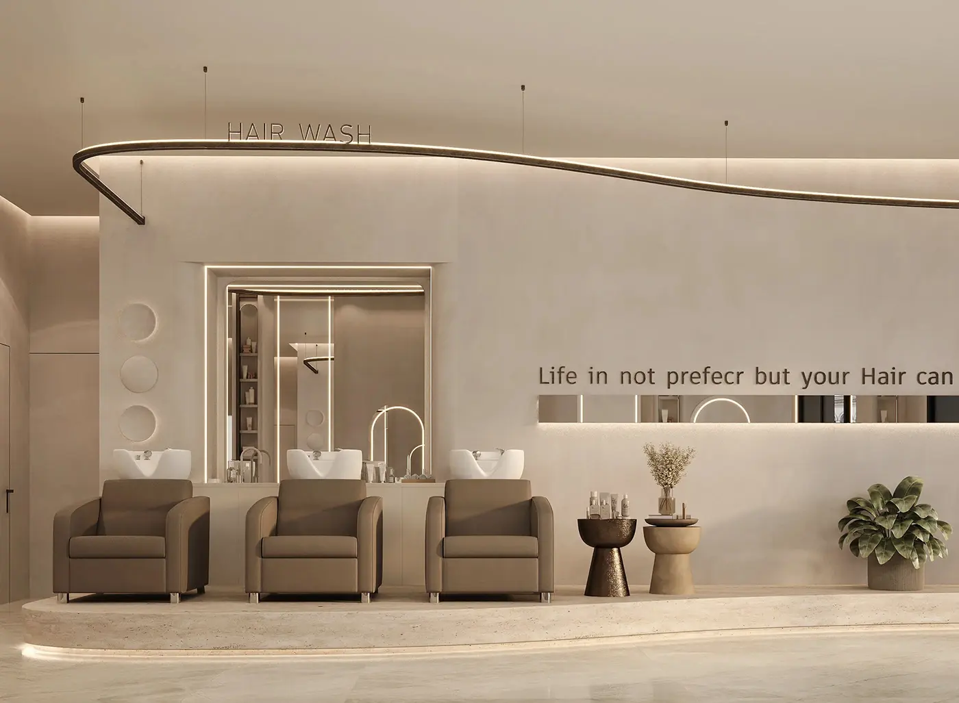 Luxury Salon Lounge Interior fixture view