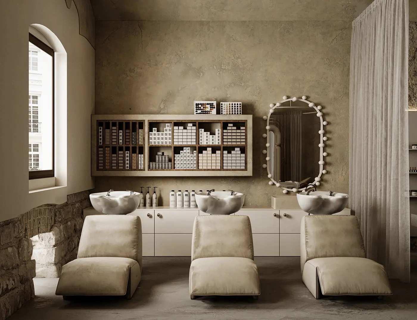 Vintage Wellness Salon Interior fixture view