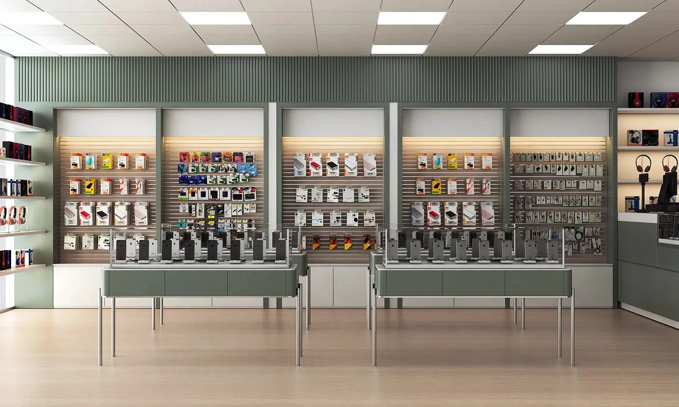 Black Tech Electronics Boutique fixture view