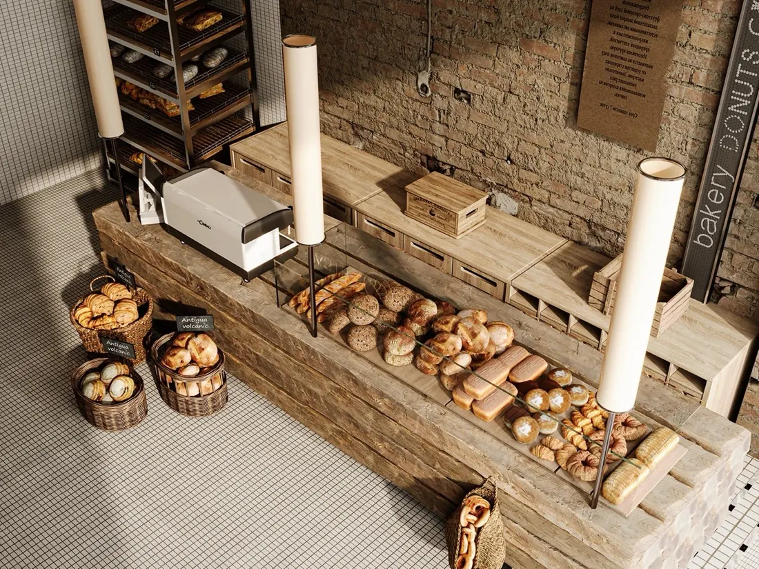 Bakery and coffee shop retail interior reference